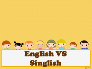 English vs Singlish