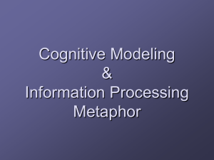 Mental Representations and Cognitive Modeling