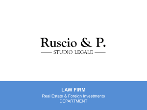 PPT - Ruscio & P. Studio Legale