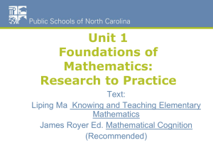 Unit 1 Foundations of Mathematics