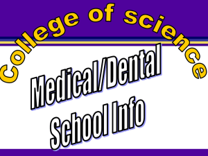 Premedical/dental Information