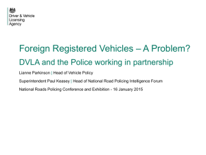 Foreign Registered Vehicles – A Problem?