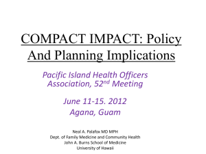 COFA- Compact Impact Policy And Planning Implications