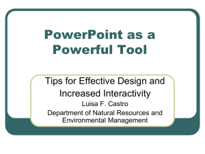 Effective PowerPoint Presentations