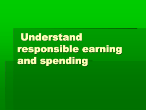 Obj 1.01 – Understand responsible earning, spending, saving and