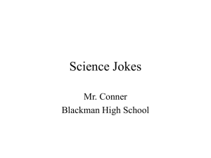 Science Jokes - Blackman High School