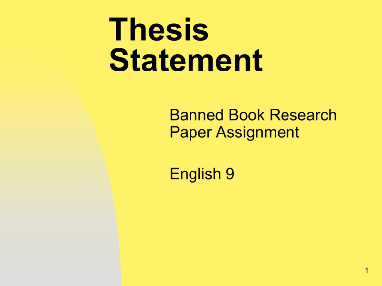 thesis presentation reddit
