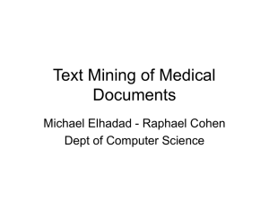 Text Mining of Medical Documents