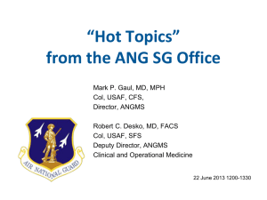 Gaul–ANG Surgeon General Hot Topics