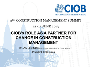ciob partner for change