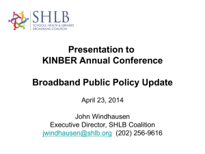 Broadband Public Policy Update