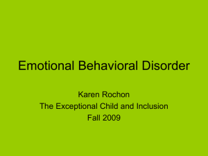 Copy (2) of Emotional Behavioral Disorder