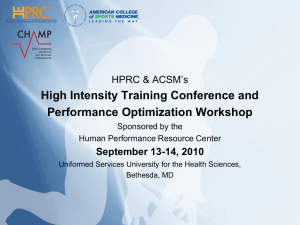 September 13-14, 2010 - Human Performance Resource Center