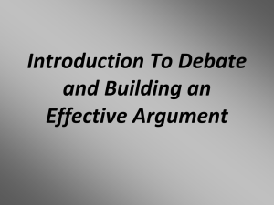 Argument and Debate PPT