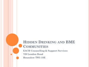 Hidden Drinking and BME Communities