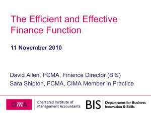 The Efficient and Effective Finance Function
