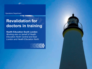 Revalidation for doctors in training Health Education South London