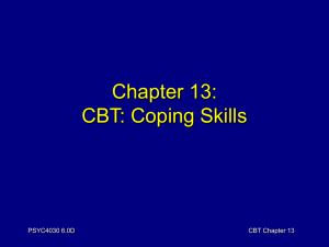Chapter 13: CBT: Coping Skills
