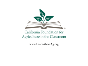 Certified Presenter Training - California Foundation for Agriculture in