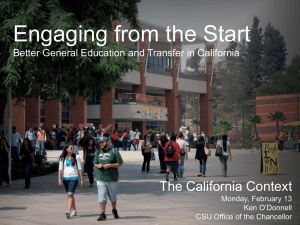 The California Context - The California State University