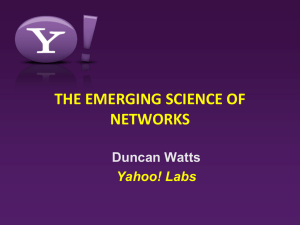 The Emerging Science of Networks