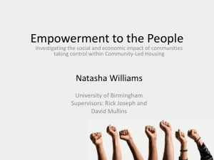 Empowerment to the People - University of St Andrews