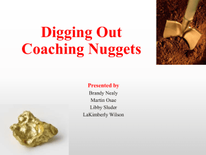 Title of Training Digging Out Coaching Nuggets