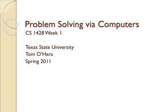 Week 1 slides - Computer Science