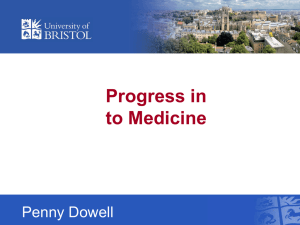 Progressing into Medicine