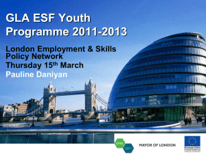 GLA ESF Youth Programme 2011-2013