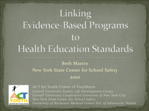 Linking Health Standards and Skills to Evidence