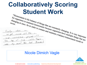 Collaboratively Scoring Student Work