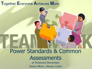 PowerPoint about Power Standards and CFAs