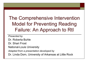 The Comprehensive Intervention Model for Preventing Reading