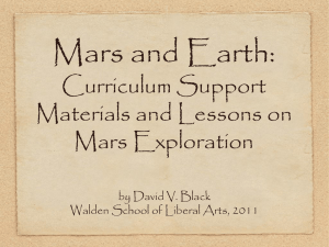Mars and Earth: Curriculum Support Materials and