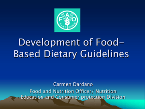 Development of Food-Based Dietary Guidelines