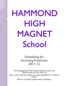 HAMMOND HIGH MAGNET School - Tangipahoa Parish Schools