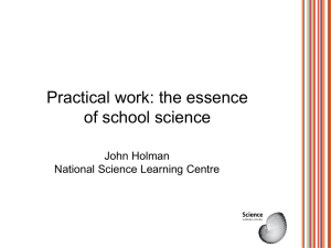 The essence of science teaching
