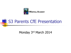 S5 Pupils CfE Presentation