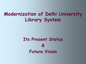 Modernization of Delhi University Library System