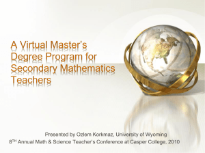 Wyoming State Science and Mathematics Conference 1