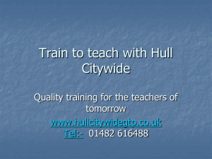 Train to teach with Hull Citywide