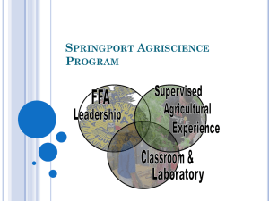 Springport Agriscience Program Powerpoint