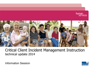 Incident reporting information session