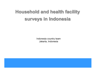 Household and health facility surveys in Indonesia