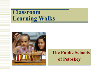 Classroom Learning Walks - Petoskey Public Schools
