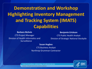 Demonstration and Workshop Highlighting Inventory Management