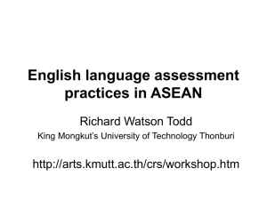 English language assessment practices in ASEAN