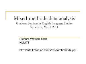 Mixed-methods data analysis 1
