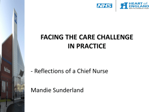 Reflections of a Chief Nurse